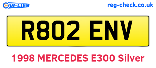 R802ENV are the vehicle registration plates.