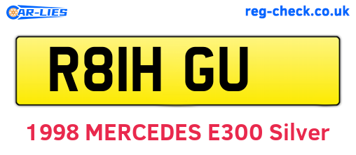 R81HGU are the vehicle registration plates.
