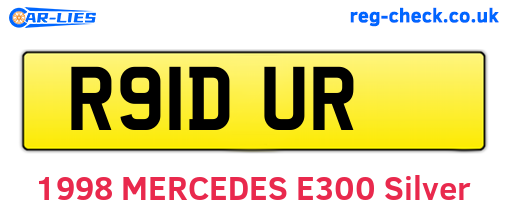R91DUR are the vehicle registration plates.