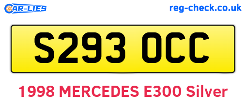 S293OCC are the vehicle registration plates.