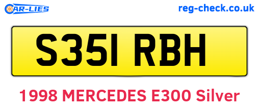 S351RBH are the vehicle registration plates.