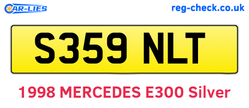 S359NLT are the vehicle registration plates.