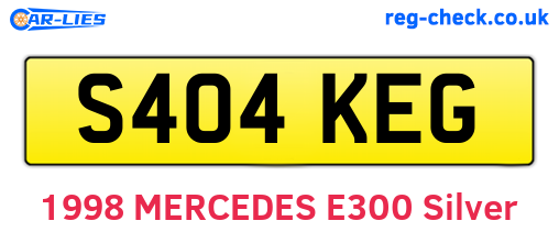 S404KEG are the vehicle registration plates.