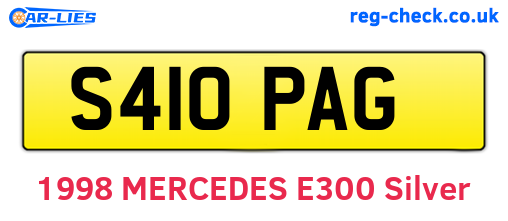 S410PAG are the vehicle registration plates.