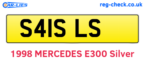 S41SLS are the vehicle registration plates.