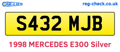S432MJB are the vehicle registration plates.