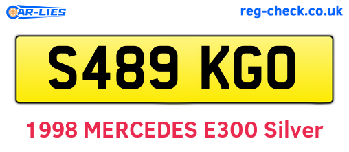 S489KGO are the vehicle registration plates.