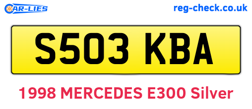 S503KBA are the vehicle registration plates.