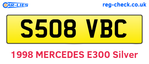 S508VBC are the vehicle registration plates.
