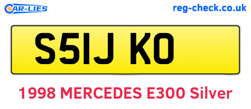 S51JKO are the vehicle registration plates.