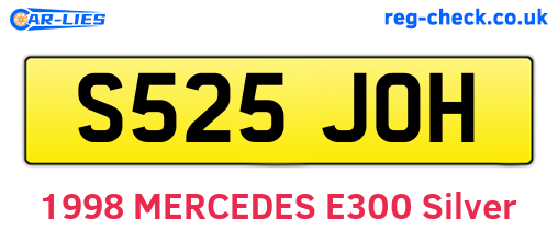 S525JOH are the vehicle registration plates.