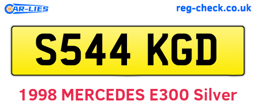 S544KGD are the vehicle registration plates.