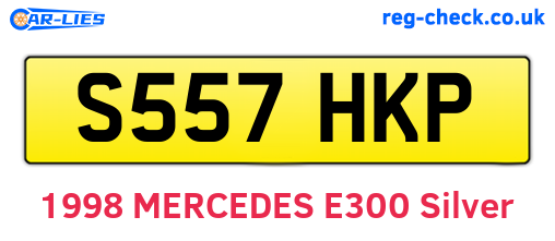 S557HKP are the vehicle registration plates.