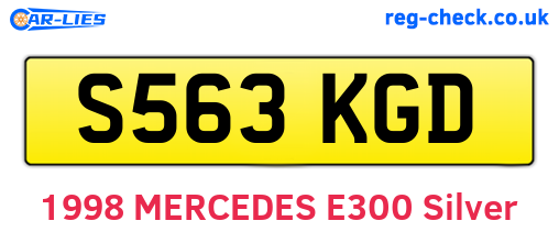 S563KGD are the vehicle registration plates.