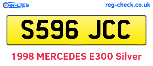 S596JCC are the vehicle registration plates.