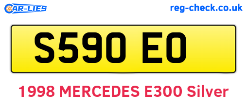 S59OEO are the vehicle registration plates.