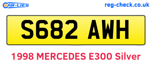 S682AWH are the vehicle registration plates.