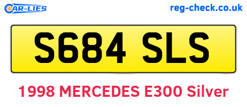 S684SLS are the vehicle registration plates.