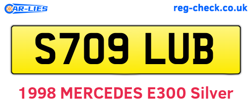 S709LUB are the vehicle registration plates.