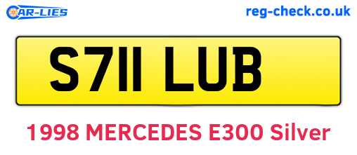 S711LUB are the vehicle registration plates.