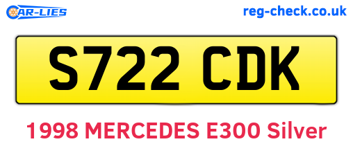 S722CDK are the vehicle registration plates.