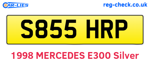 S855HRP are the vehicle registration plates.
