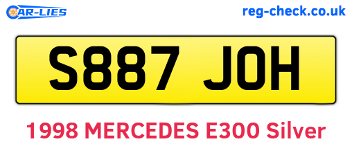 S887JOH are the vehicle registration plates.