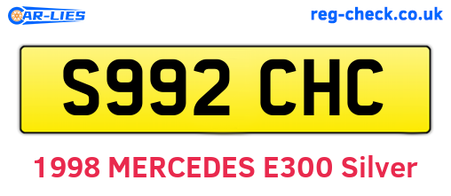 S992CHC are the vehicle registration plates.