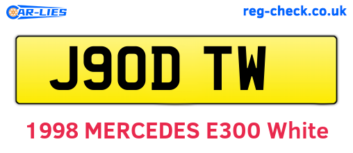 J90DTW are the vehicle registration plates.