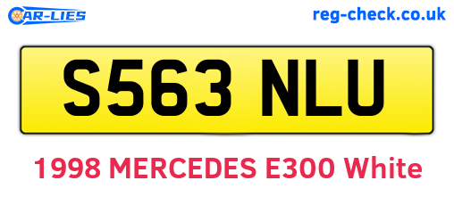 S563NLU are the vehicle registration plates.