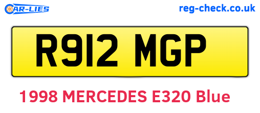 R912MGP are the vehicle registration plates.