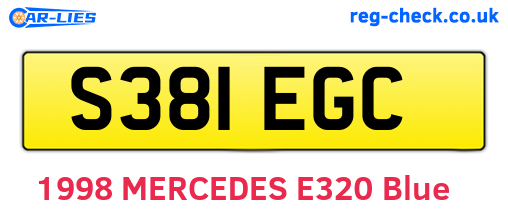 S381EGC are the vehicle registration plates.