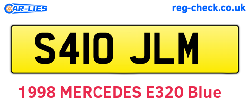 S410JLM are the vehicle registration plates.