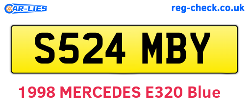 S524MBY are the vehicle registration plates.