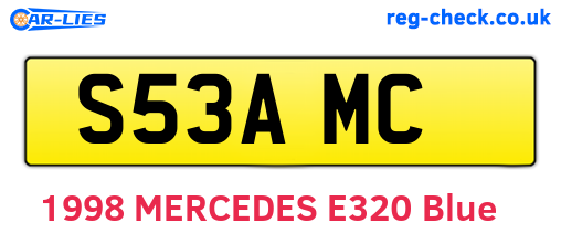 S53AMC are the vehicle registration plates.