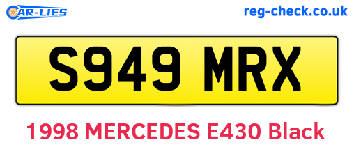 S949MRX are the vehicle registration plates.