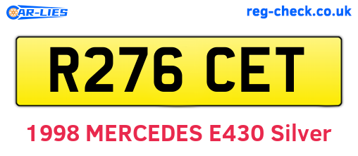 R276CET are the vehicle registration plates.