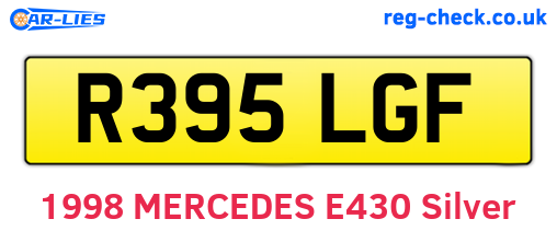R395LGF are the vehicle registration plates.