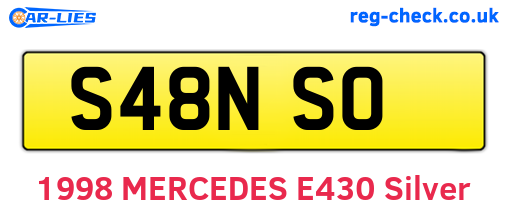 S48NSO are the vehicle registration plates.