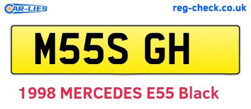 M55SGH are the vehicle registration plates.