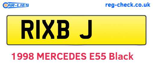 R1XBJ are the vehicle registration plates.