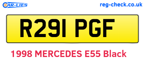 R291PGF are the vehicle registration plates.