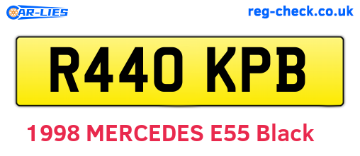 R440KPB are the vehicle registration plates.