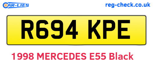 R694KPE are the vehicle registration plates.