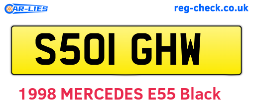 S501GHW are the vehicle registration plates.