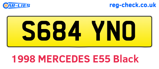 S684YNO are the vehicle registration plates.