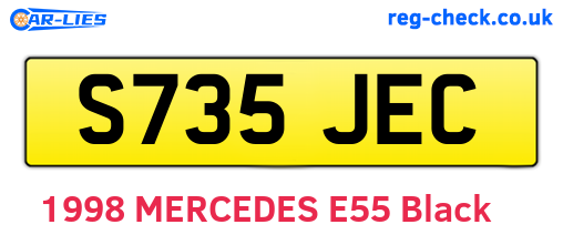 S735JEC are the vehicle registration plates.