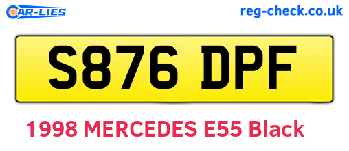 S876DPF are the vehicle registration plates.