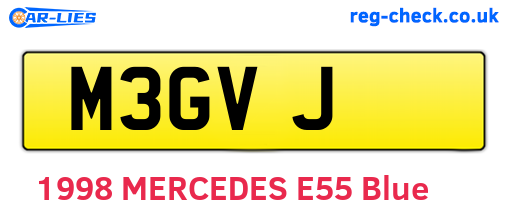 M3GVJ are the vehicle registration plates.