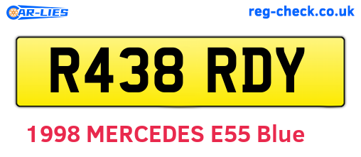 R438RDY are the vehicle registration plates.